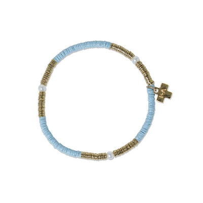 Rory Gold and Pearls Light Blue Small Sequin Bracelet Jewelry ink + alloy  Paper Skyscraper Gift Shop Charlotte