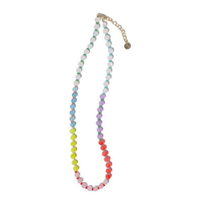 Drew Rainbow Round Stones Seed Bead Necklace Jewelry ink + alloy  Paper Skyscraper Gift Shop Charlotte