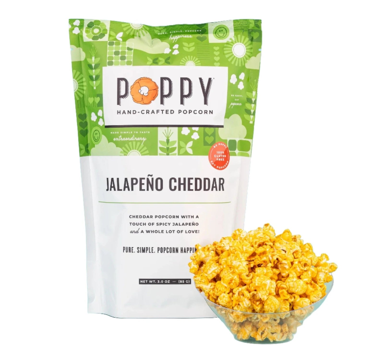 Jalapeno Cheddar Popcorn food Poppy Hand-Crafted Popcorn Paper Skyscraper Gift Shop Charlotte