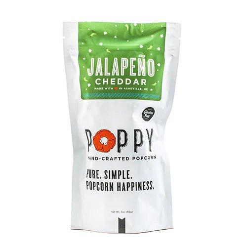 Jalapeno Cheddar Popcorn food Poppy Hand-Crafted Popcorn Paper Skyscraper Gift Shop Charlotte