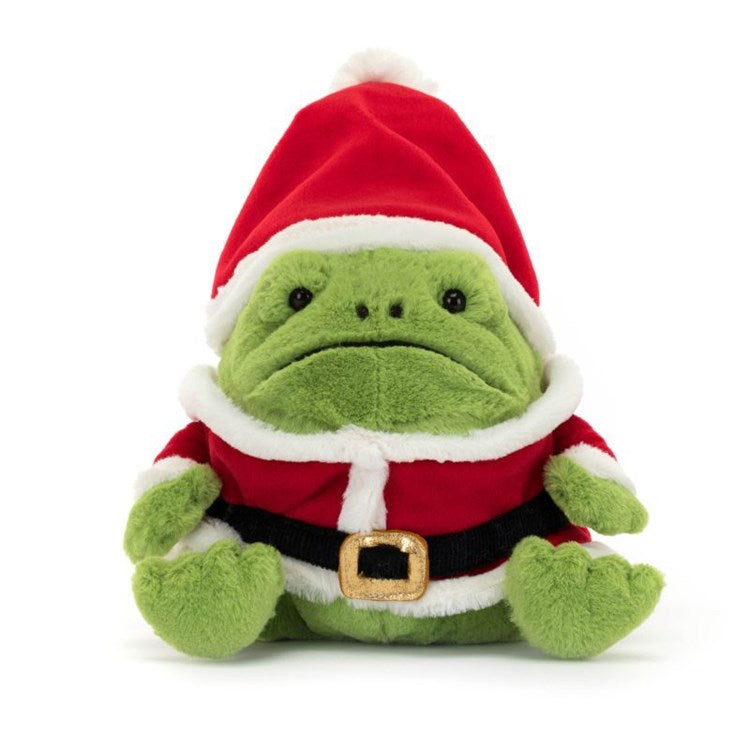 Santa Ricky Rain Frog Holiday Jellycat  Paper Skyscraper Gift Shop Charlotte