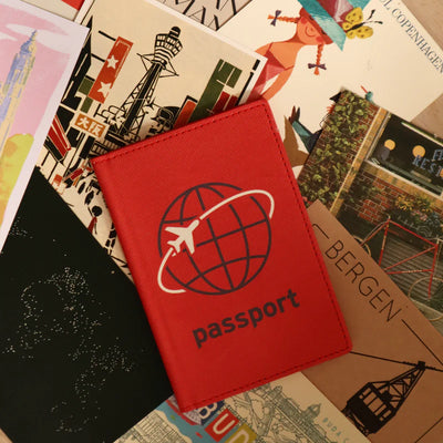 Red Jet Set Passport Case Travel Kikkerland  Paper Skyscraper Gift Shop Charlotte