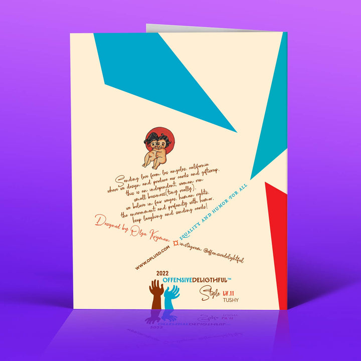 Lil’ TUSHY love card Cards OffensiveDelightful  Paper Skyscraper Gift Shop Charlotte