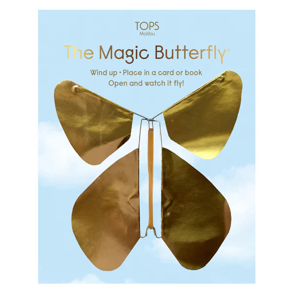 Gold Metallic Magic Butterfly Birthday TOPS Malibu  Paper Skyscraper Gift Shop Charlotte