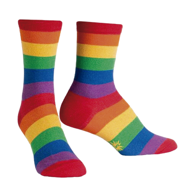 Radiant Rainbow Women's Crew Socks Socks Sock It to Me  Paper Skyscraper Gift Shop Charlotte
