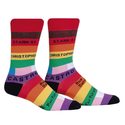 Streets of Pride Unisex Crew Socks Socks Sock It to Me  Paper Skyscraper Gift Shop Charlotte