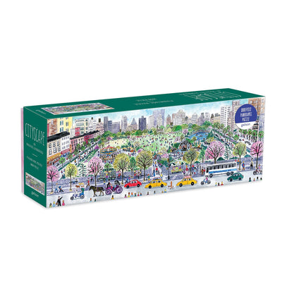 1000 Piece Jigsaw Puzzle | Pano Michael Storrings Cityscape BOOK Chronicle  Paper Skyscraper Gift Shop Charlotte