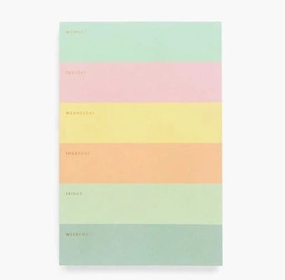 Color Block Weekly Memo Notepad  Rifle Paper Co  Paper Skyscraper Gift Shop Charlotte