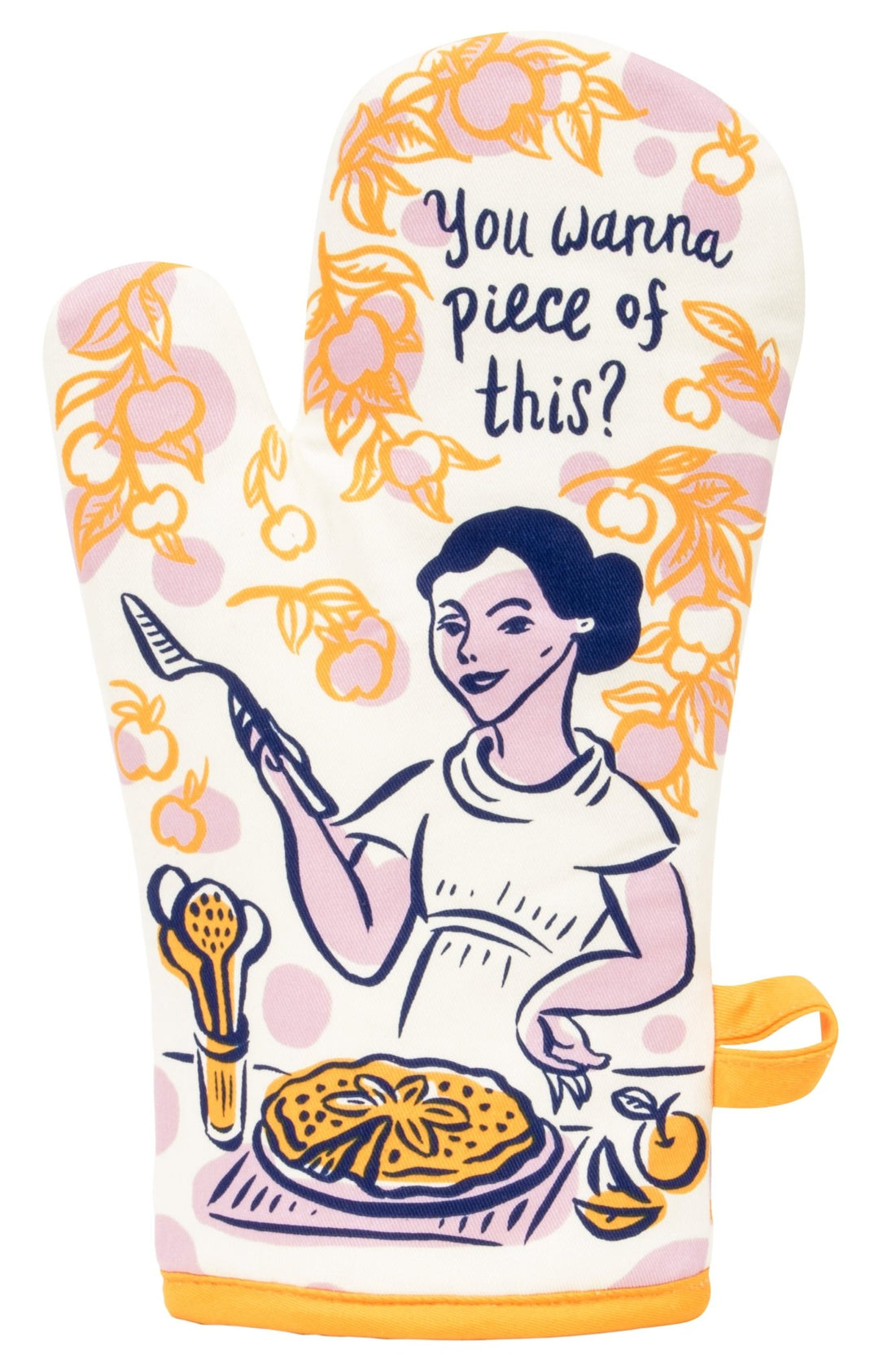 Oven Mitt - You Want a Piece of This Kitchen - Aprons & Oven Mitts Blue Q Paper Skyscraper Gift Shop Charlotte