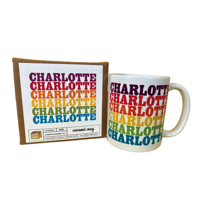 Mug | Charlotte Supergraphic Brights Mugs Rock Scissor Paper  Paper Skyscraper Gift Shop Charlotte