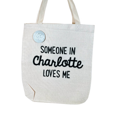 Tote Bag | Someone in Charlotte Loves Me Totes Rock Scissor Paper  Paper Skyscraper Gift Shop Charlotte