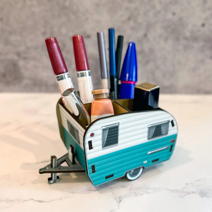 Pencil Holder | Happy Camper Kitchen Fred & Friends  Paper Skyscraper Gift Shop Charlotte