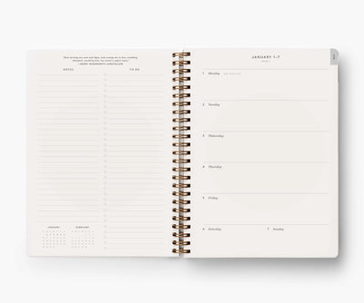 2024 | 12-Month Softcover Spiral Planner | Flores