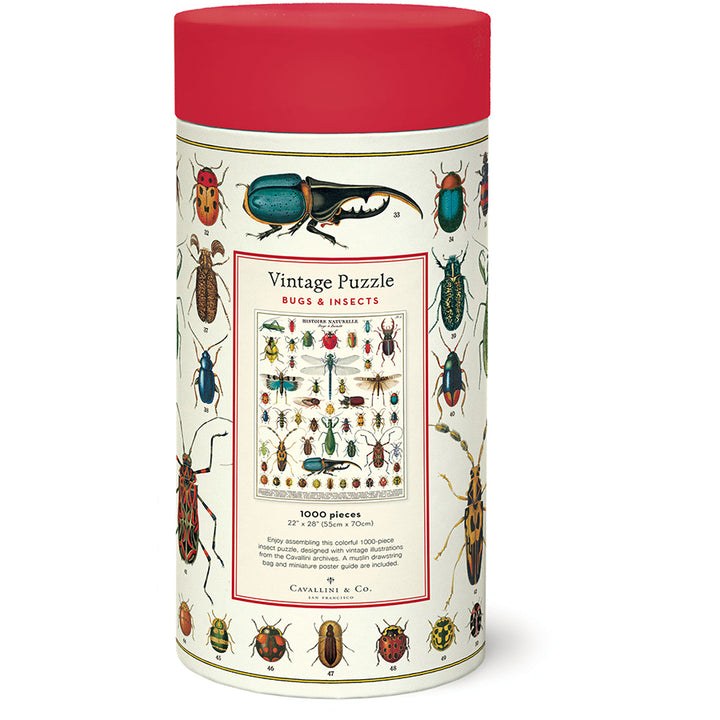1,000 Piece Puzzle Bugs & Insects Jigsaw Puzzles Cavallini Papers & Co., Inc.  Paper Skyscraper Gift Shop Charlotte