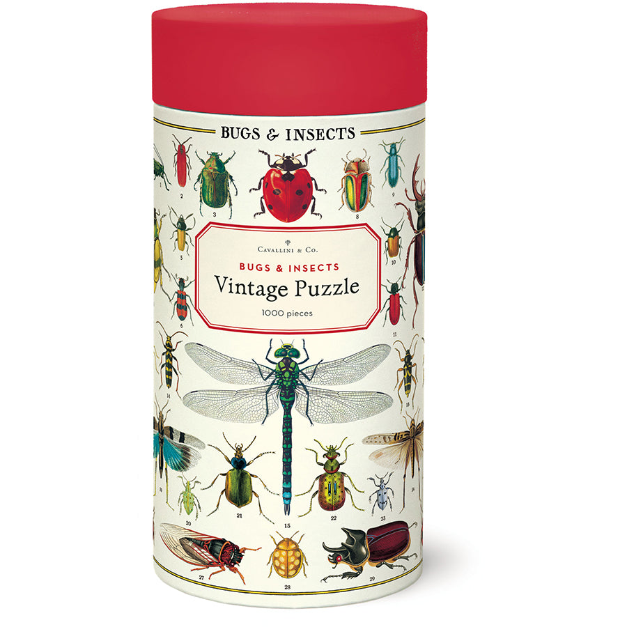 1,000 Piece Puzzle Bugs & Insects Jigsaw Puzzles Cavallini Papers & Co., Inc.  Paper Skyscraper Gift Shop Charlotte