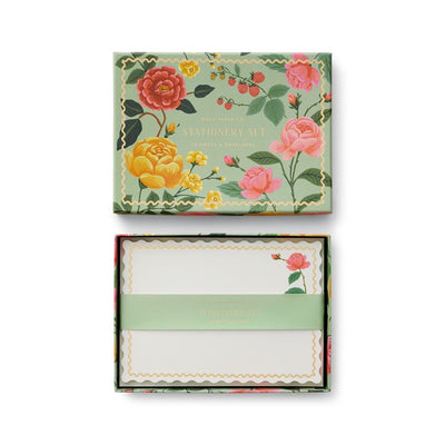 Roses Stationery Set Boxed Cards Rifle Paper Co  Paper Skyscraper Gift Shop Charlotte