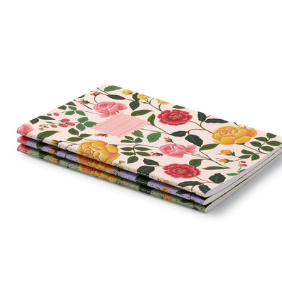 Assorted Set of 3 Roses Notebooks Cards Rifle Paper Co  Paper Skyscraper Gift Shop Charlotte