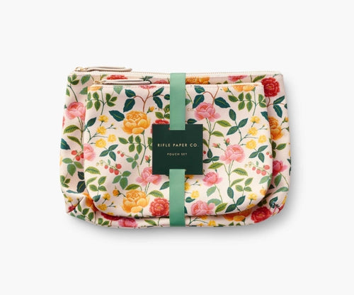 Zippered Pouch Set of 2 | Roses Tote Bag Rifle Paper Co  Paper Skyscraper Gift Shop Charlotte