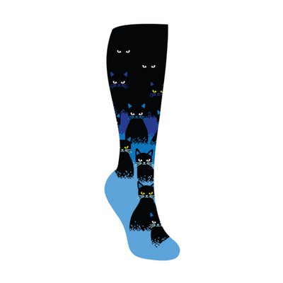 Knee High: Cats in the Dark Socks Sock It to Me  Paper Skyscraper Gift Shop Charlotte