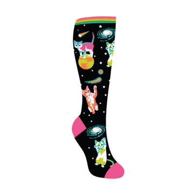 Stretch-It: Space Cats Socks Sock It to Me  Paper Skyscraper Gift Shop Charlotte