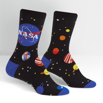 Women's Crew: NASA Solar System Socks Sock It to Me  Paper Skyscraper Gift Shop Charlotte