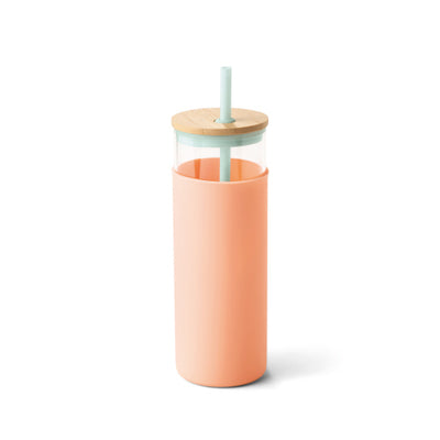 Tumbler with Straw - MINT/PEACH  Designworks Ink  Paper Skyscraper Gift Shop Charlotte