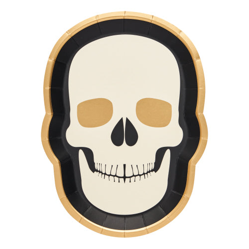 Spooky Skull Die Cut Salad Plate Partyware Sophistiplate  Paper Skyscraper Gift Shop Charlotte