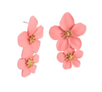 Belle Floral Drop Earrings | Hibiscus  Violet & Brooks  Paper Skyscraper Gift Shop Charlotte