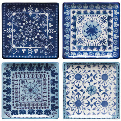 Porto Stamped Plates | Set of 4 Kitchen Danica Studio (Now Designs)  Paper Skyscraper Gift Shop Charlotte