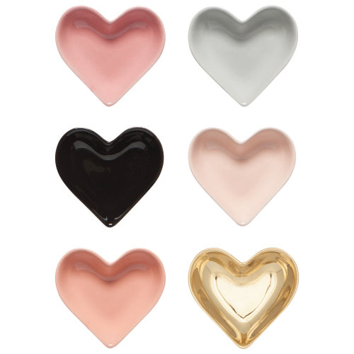 Heart Shaped Pinch Bowls - Assorted Valentine&