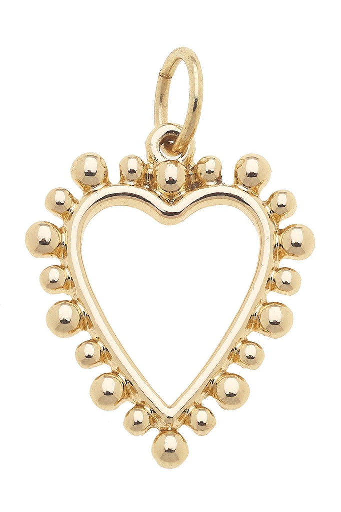 Studded Open Heart Charm Accessories Canvas Style Paper Skyscraper Gift Shop Charlotte