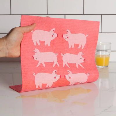 Penny Pig Swedish Sponge Towel Dishcloths Danica Studio (Now Designs)  Paper Skyscraper Gift Shop Charlotte