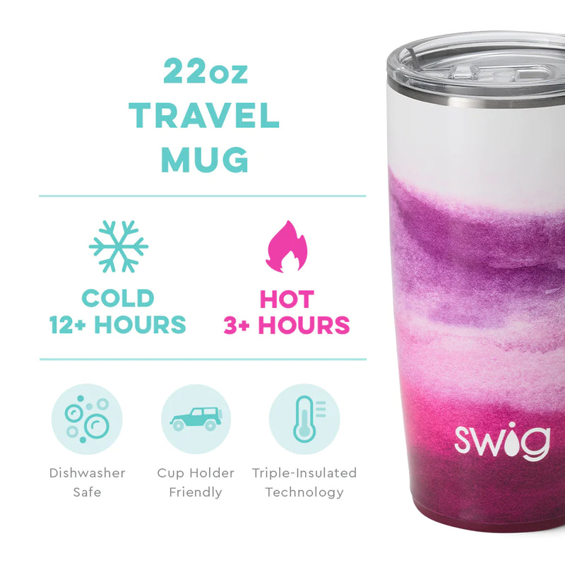 22oz Travel Mug | Amethyst Drinkware Swig  Paper Skyscraper Gift Shop Charlotte