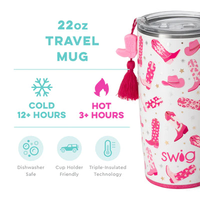 22oz | Let's Go Girls Travel Mug Drinkware Swig  Paper Skyscraper Gift Shop Charlotte