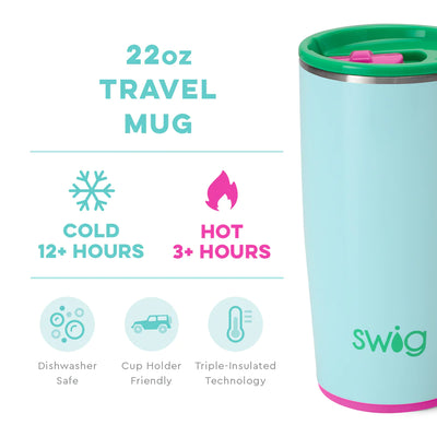 22oz | Prep Rally Travel Mug Drinkware Swig  Paper Skyscraper Gift Shop Charlotte