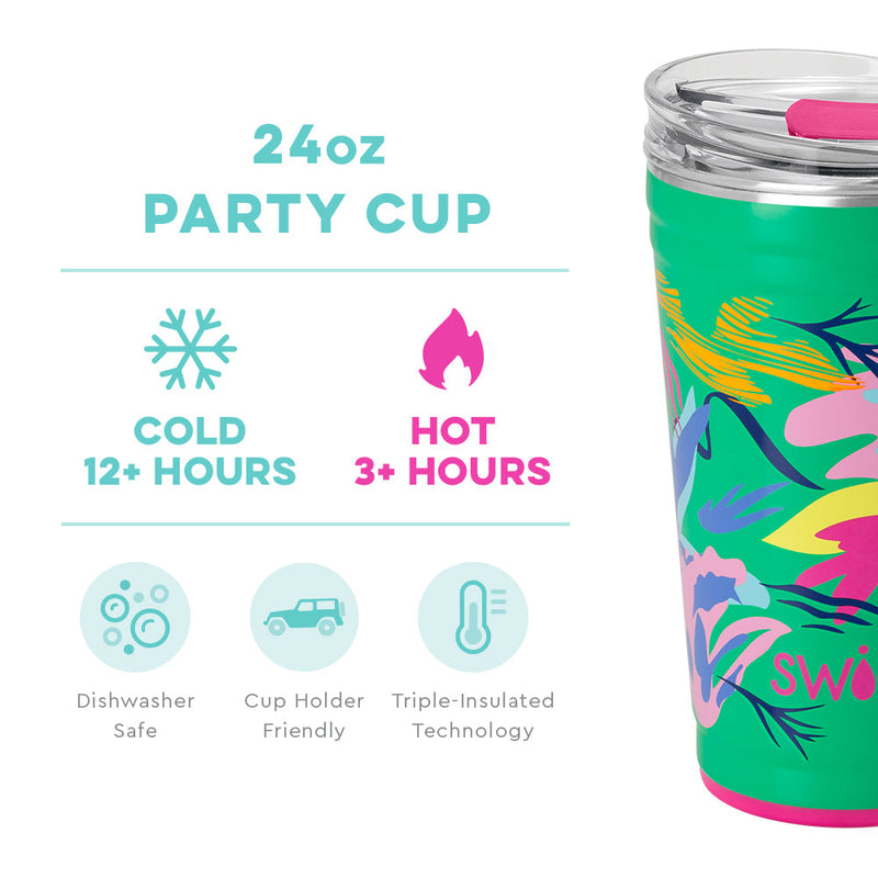 Paradise 24oz Party Cup Drinkware Swig  Paper Skyscraper Gift Shop Charlotte