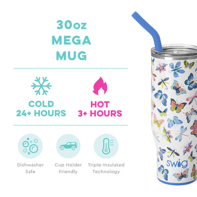 30oz | Butterfly Bliss Mega Mug NEW SUMMER Drinkware Swig  Paper Skyscraper Gift Shop Charlotte