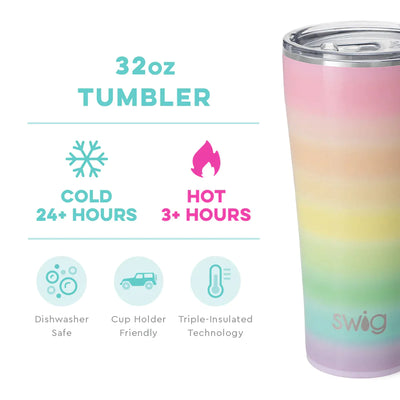 32oz Tumbler | Over the Rainbow Drinkware Swig  Paper Skyscraper Gift Shop Charlotte