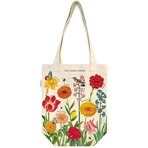 Tote Bag | Flower Garden Tote Bags Cavallini Papers & Co., Inc.  Paper Skyscraper Gift Shop Charlotte
