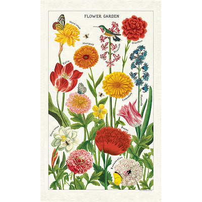 Tea Towel | Flower Garden Kitchen Cavallini Papers & Co., Inc.  Paper Skyscraper Gift Shop Charlotte