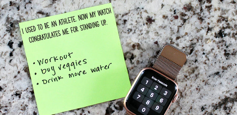 Sticky Notepad | I used to be an athlete. Now my watch congratulates me  Ellembee Home  Paper Skyscraper Gift Shop Charlotte