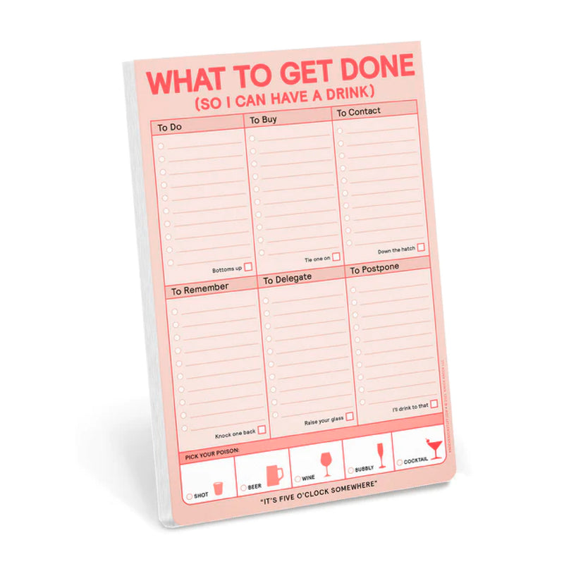 What To Get Done (So I Can Have a Drink) Notepad  Knock Knock  Paper Skyscraper Gift Shop Charlotte