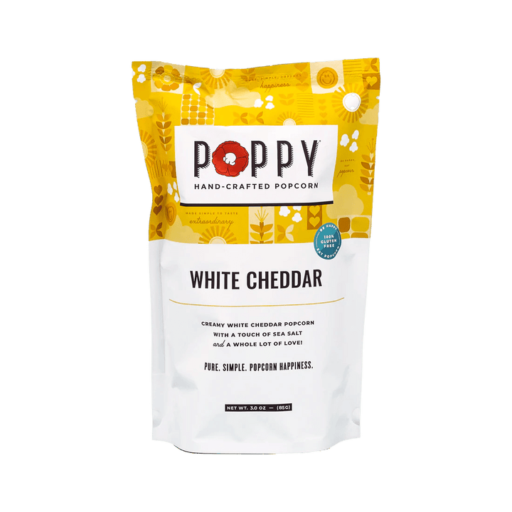 Poppy Handcrafted Popcorn | White Cheddar Popcorn Food - Snacks Poppy Hand-Crafted Popcorn Paper Skyscraper Gift Shop Charlotte