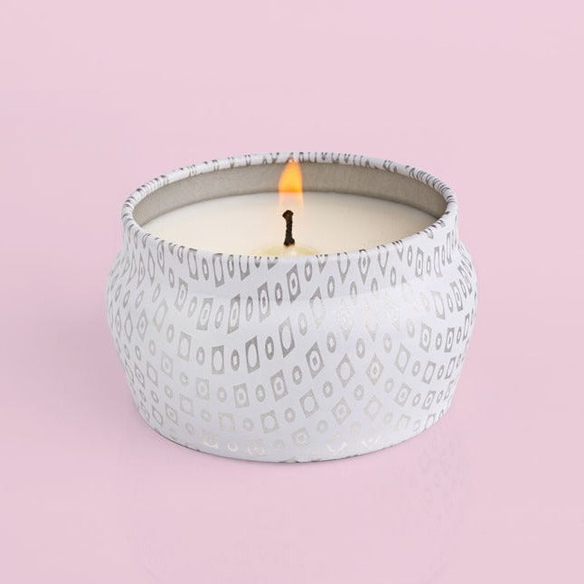 Volcano White Mini Tin | 3oz Candles DPM Fragrance  Paper Skyscraper Gift Shop Charlotte
