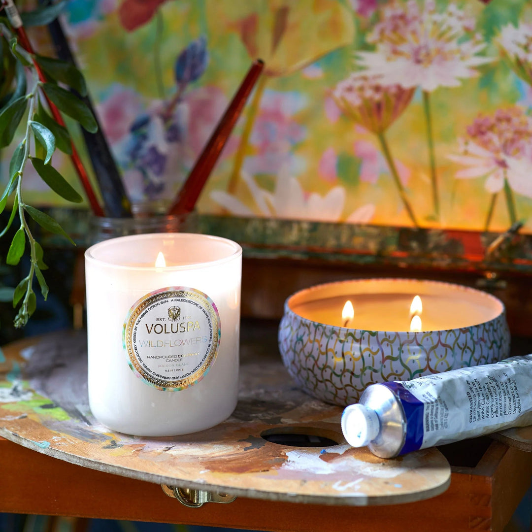 Wildflowers Classic | Voluspa Candle Candles Voluspa Paper Skyscraper Gift Shop Charlotte