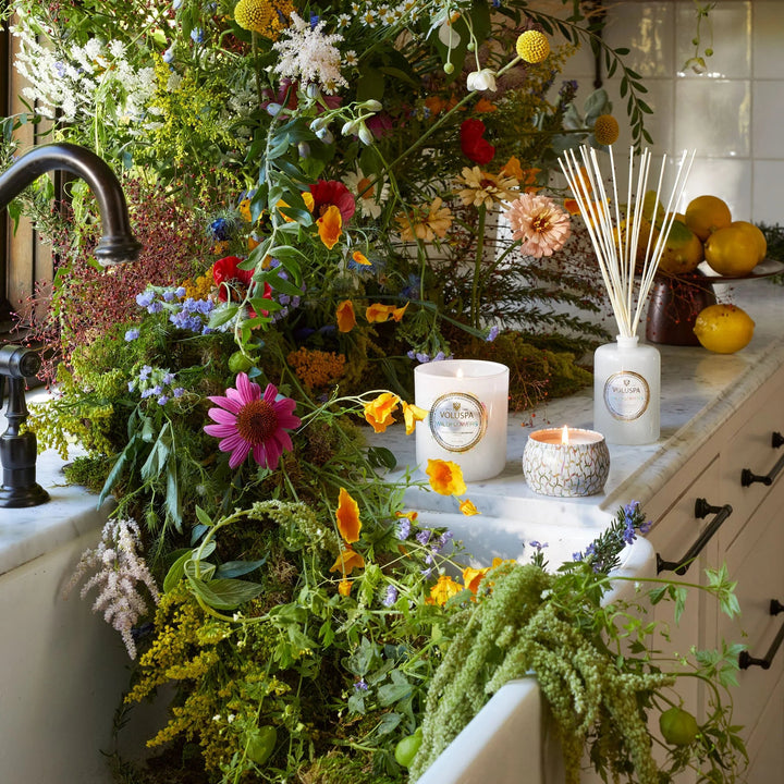 Wildflowers Classic | Voluspa Candle Candles Voluspa Paper Skyscraper Gift Shop Charlotte