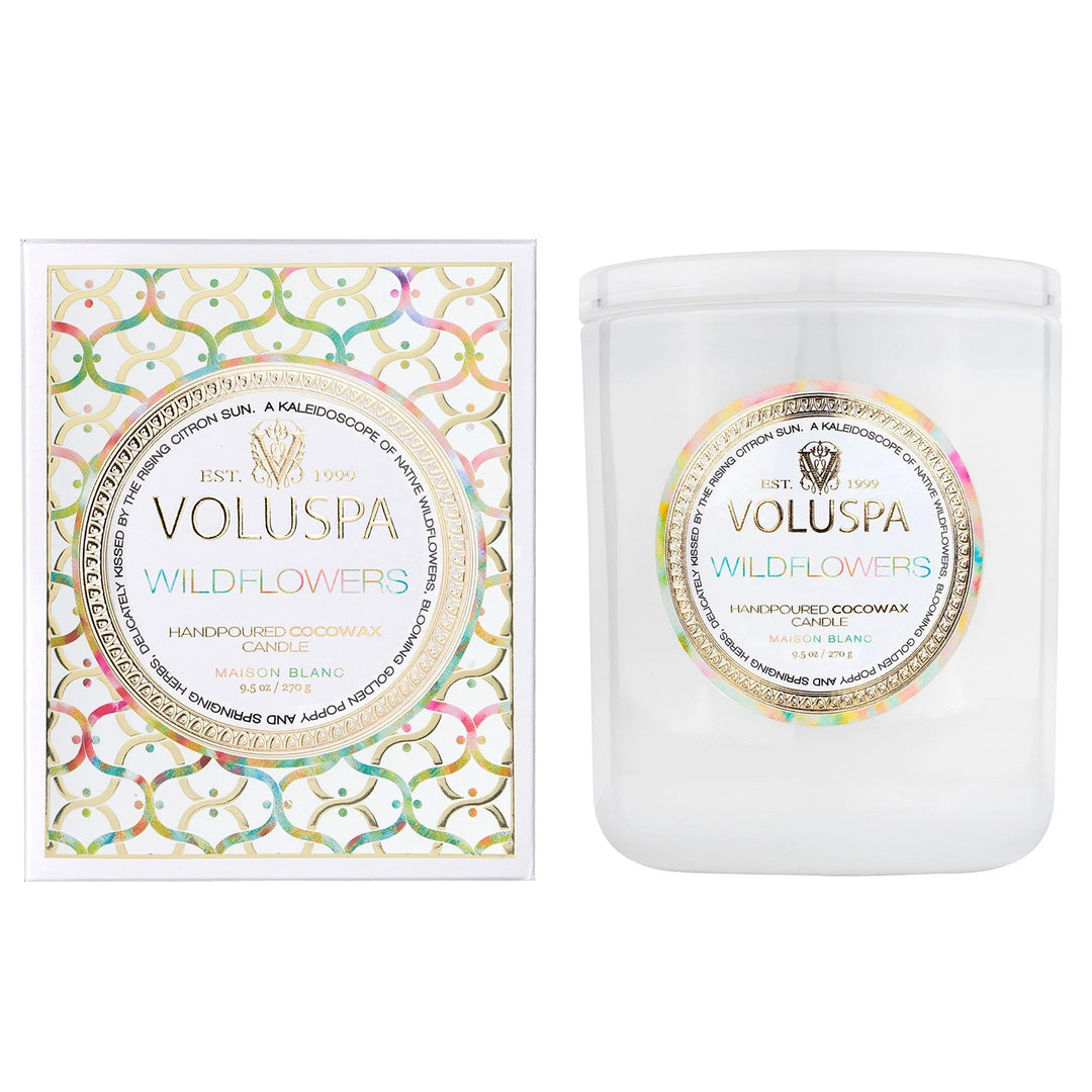 Wildflowers Classic | Voluspa Candle Candles Voluspa Paper Skyscraper Gift Shop Charlotte