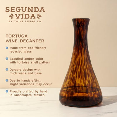 Tortuga Recycled Wine Decanter