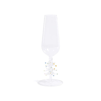 Treetop Cheers Champagne Flute | Clear Drinkware Zodax Paper Skyscraper Gift Shop Charlotte