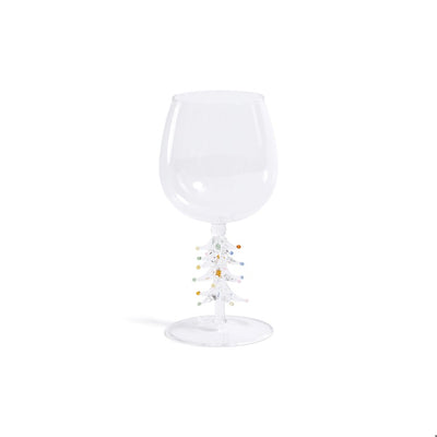 Treetop Cheers Wine Glass | Clear Drinkware Zodax Paper Skyscraper Gift Shop Charlotte